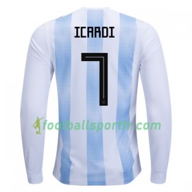 Tenue Argentine Icardi 7 Domicile Coupe du monde 2018 Maillot de Foot ML